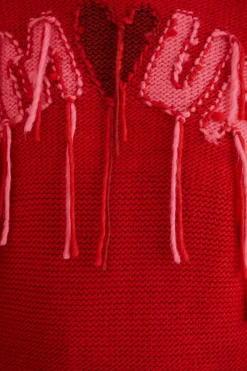 AMOUR EMBROIDERED KNIT SWEATER