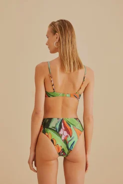  BANANA FOLIAGE KNOT BIKINI TOP