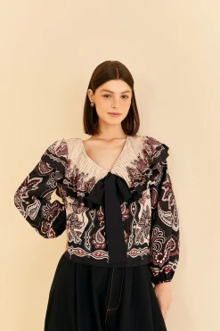 BLACK & WHITE SWEET MERMAIDS BLOUSE