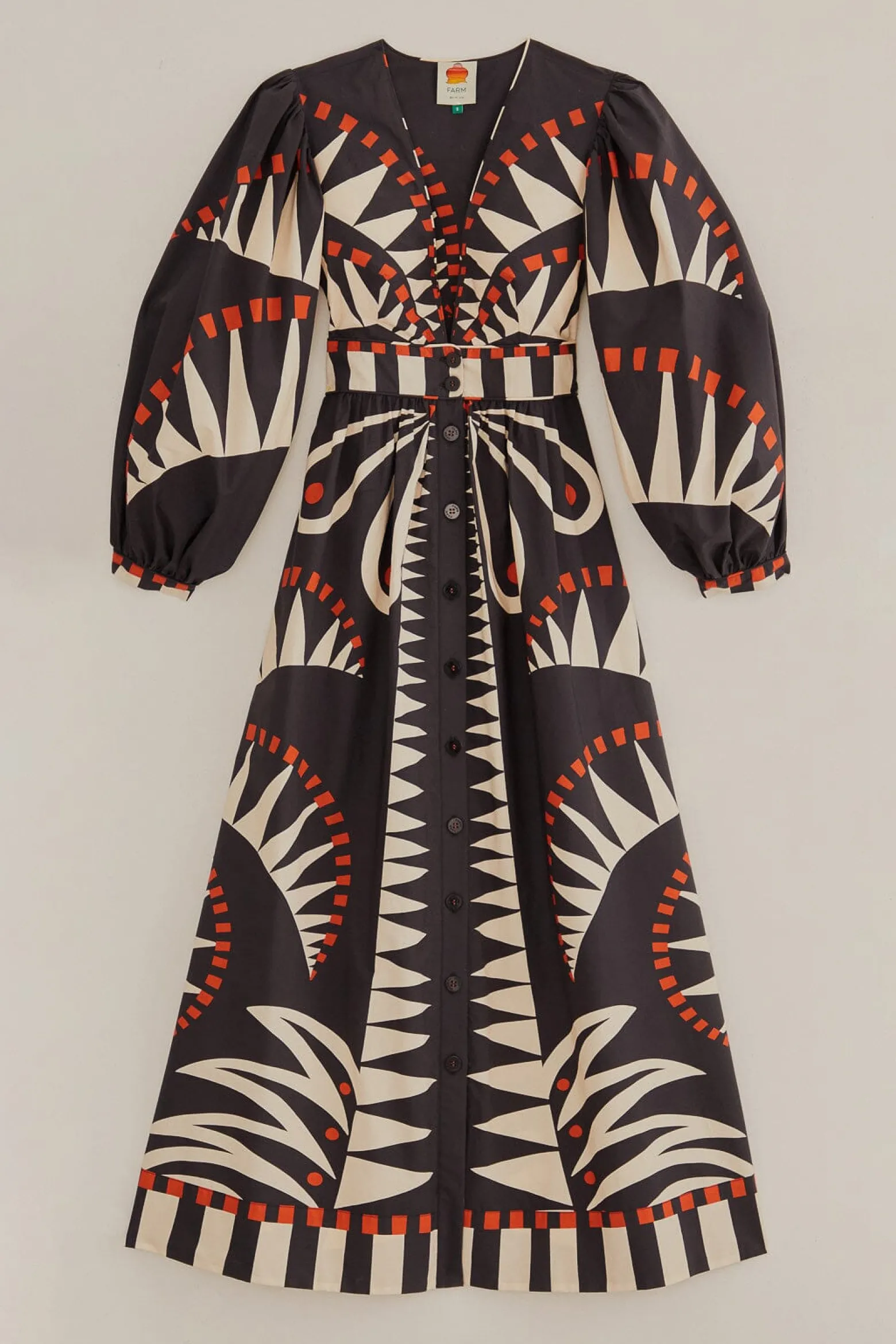 BLACK COCONUT GROVE PUFF SLEEVE MAXI DRESS
