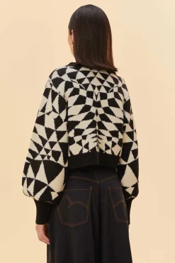 BLACK HEART DECO KNIT SWEATER