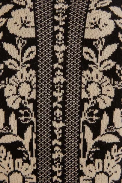 BLACK PINEAPPLE GARDEN MINI SWEATER DRESS
