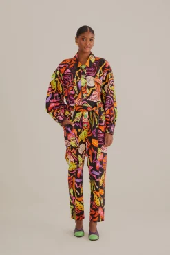  BLACK PSYCHEDELIC GARDEN JUMPSUIT
