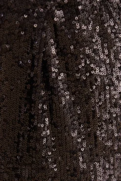 BLACK SEQUIN PAJAMA PANTS