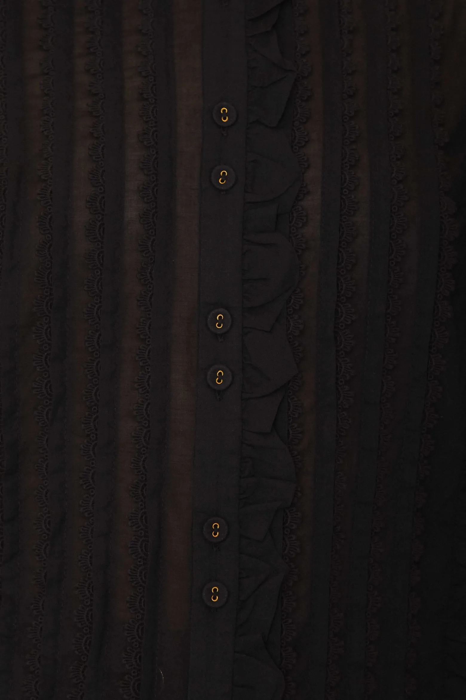 BLACK SHORT SLEEVE PLEATED BLOUSE