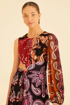 BLACK SWEET MERMAIDS ONE SHOULDER MAXI DRESS