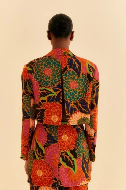  BLACK VINTAGE GARDEN CUT OUT BLAZER