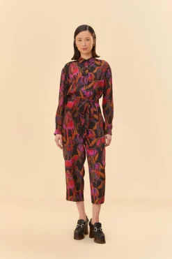BLACK WILD HORSES JUMPSUIT
