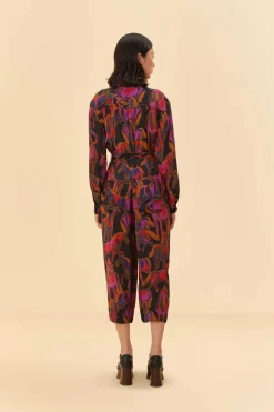 BLACK WILD HORSES JUMPSUIT