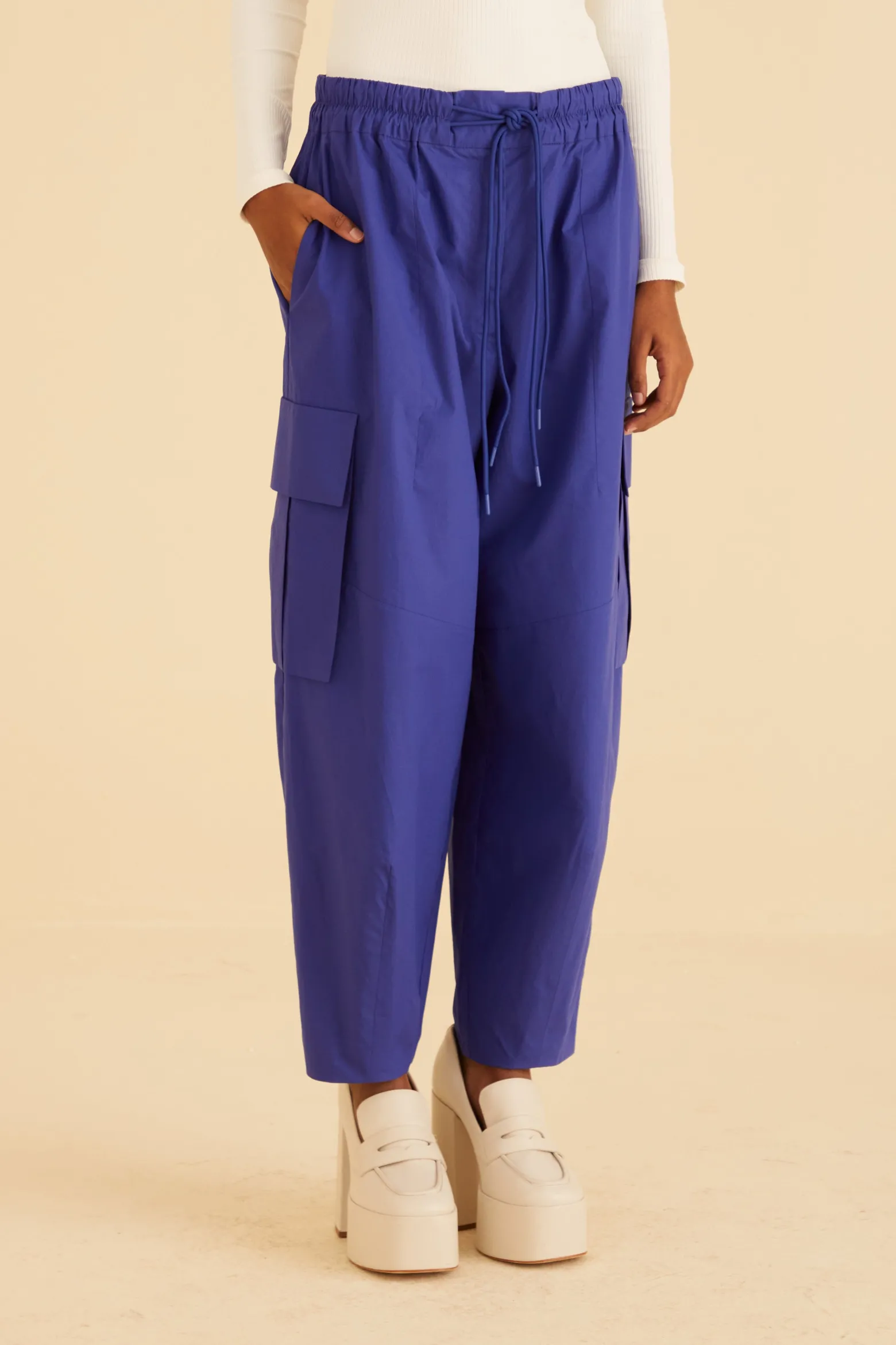BLUE CARGO PANTS