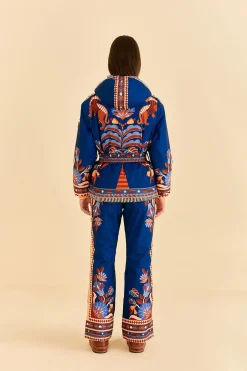 BLUE NATURE BEAUTY SKI JACKET