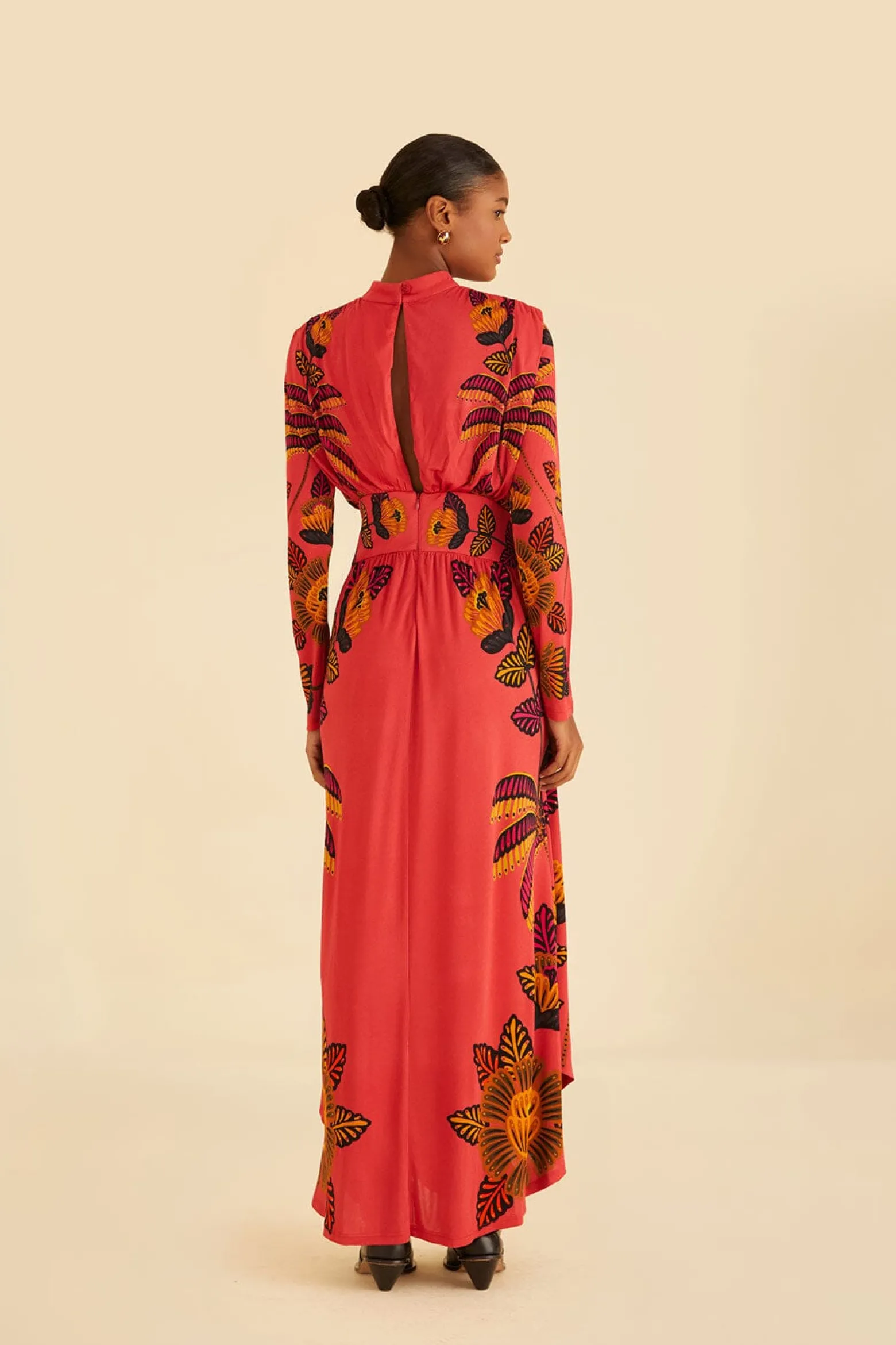 BLUSH LIVING BLOOM HIGH NECK MAXI DRESS