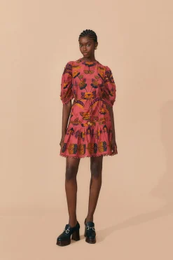 BLUSH LIVING BLOOM SHORT SLEEVE MINI DRESS