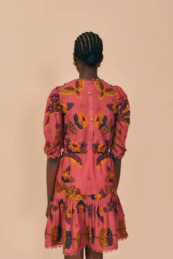 BLUSH LIVING BLOOM SHORT SLEEVE MINI DRESS