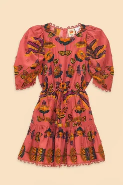 BLUSH LIVING BLOOM SHORT SLEEVE MINI DRESS