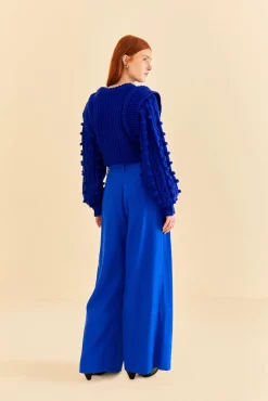 BRIGHT BLUE TAILORED PANTS