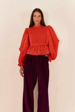 BURGUNDY CORDUROY PANTS