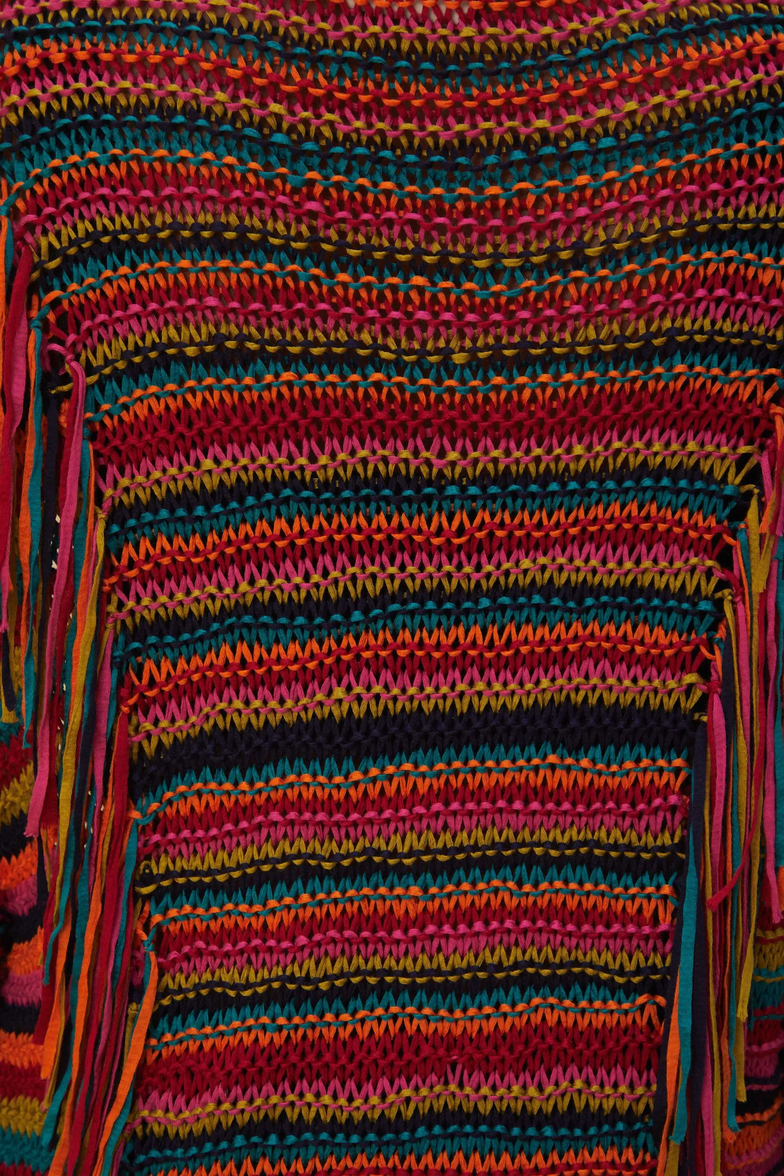  COLORFUL STRIPES KNIT CARDIGAN