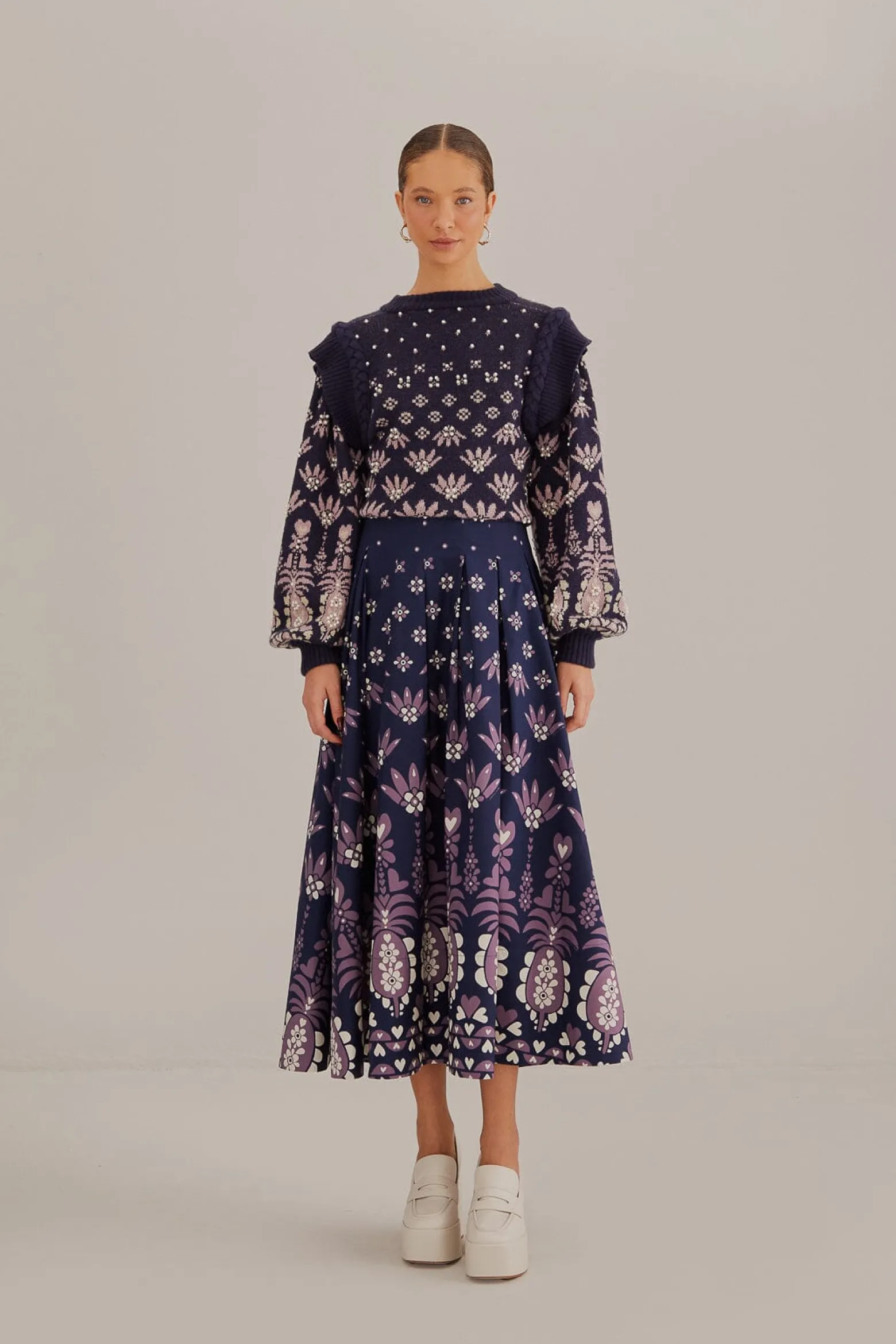 DARK BLUE AINIKA MARTINA KNIT SWEATER