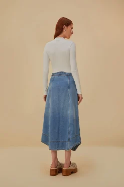 DENIM WAVE SKIRT