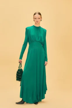 EMERALD HIGH NECK MAXI DRESS