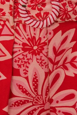 FLORA TAPESTRY RED SHORTS