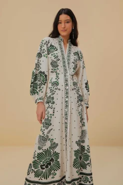  FOREST SOUL OFF-WHITE MAXI DRESS