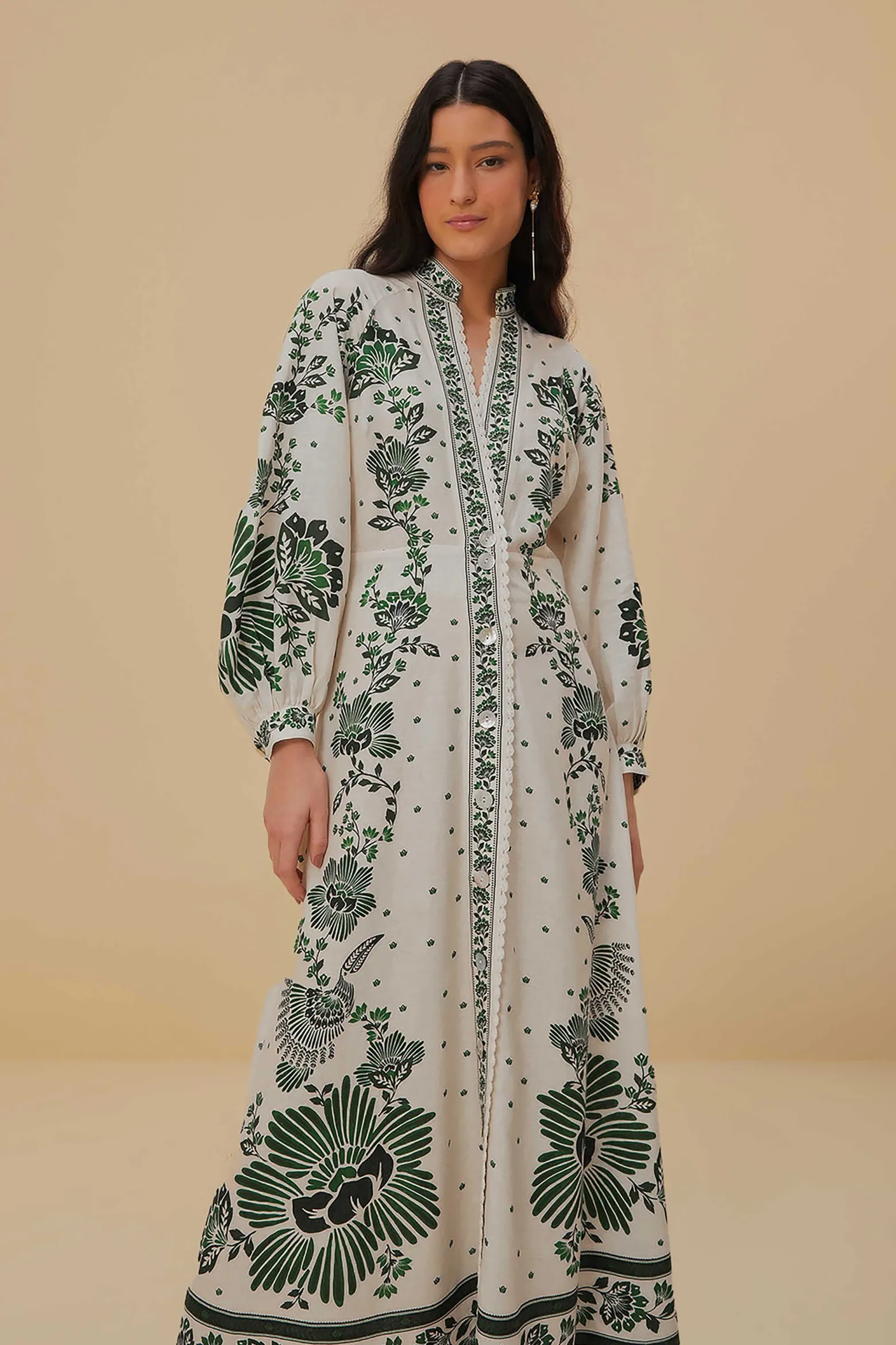 FOREST SOUL OFF-WHITE MAXI DRESS