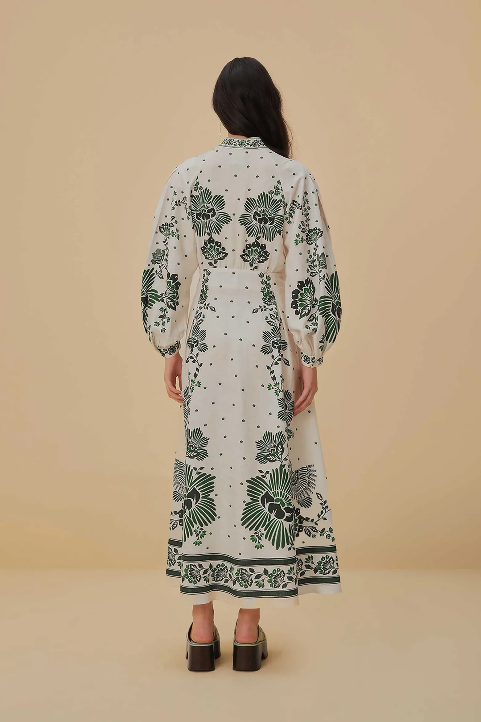 FOREST SOUL OFF-WHITE MAXI DRESS