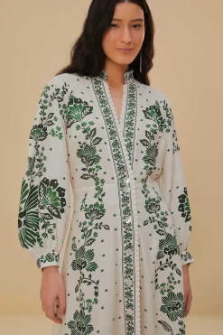 FOREST SOUL OFF-WHITE MAXI DRESS