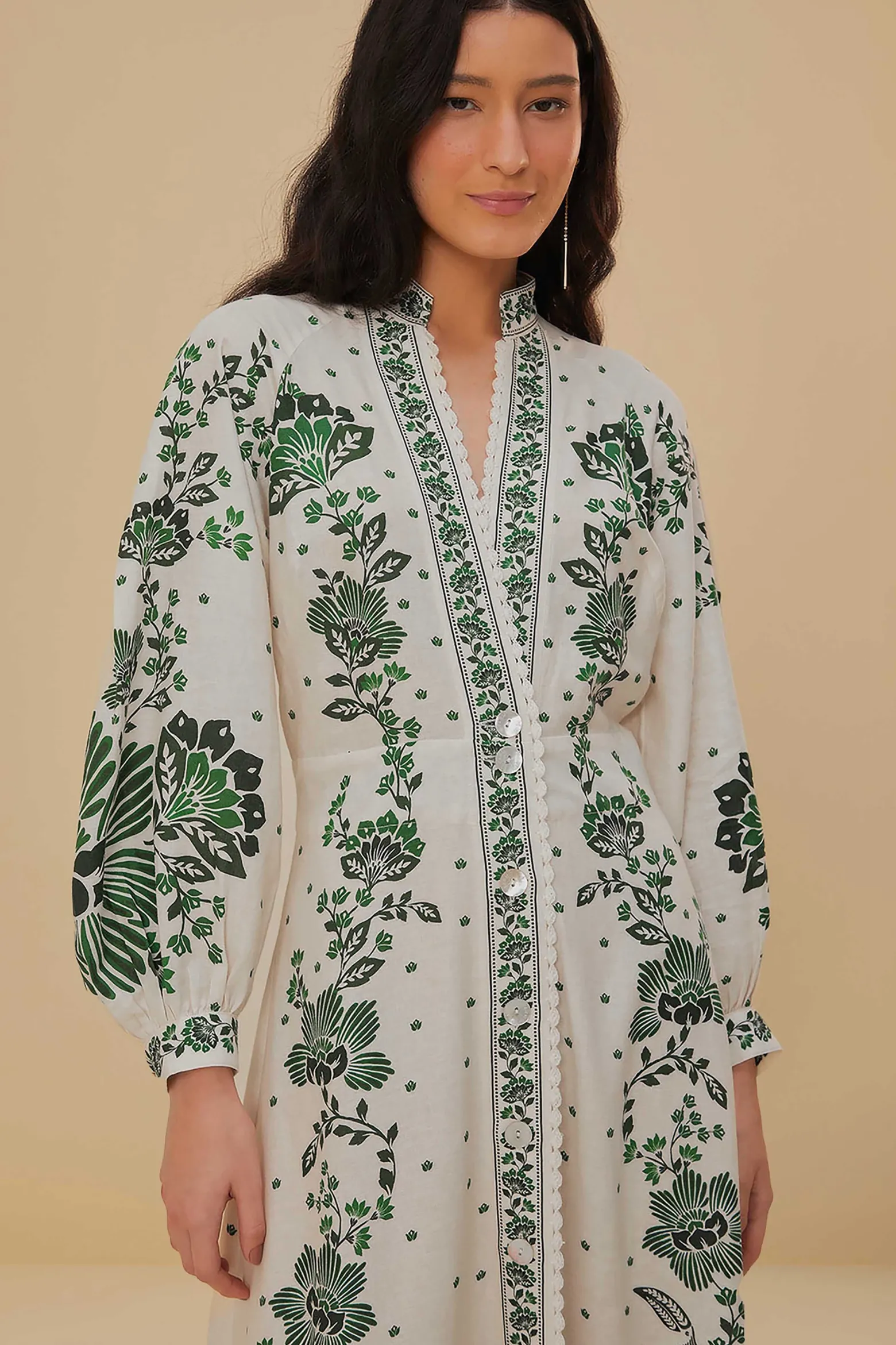 FOREST SOUL OFF-WHITE MAXI DRESS