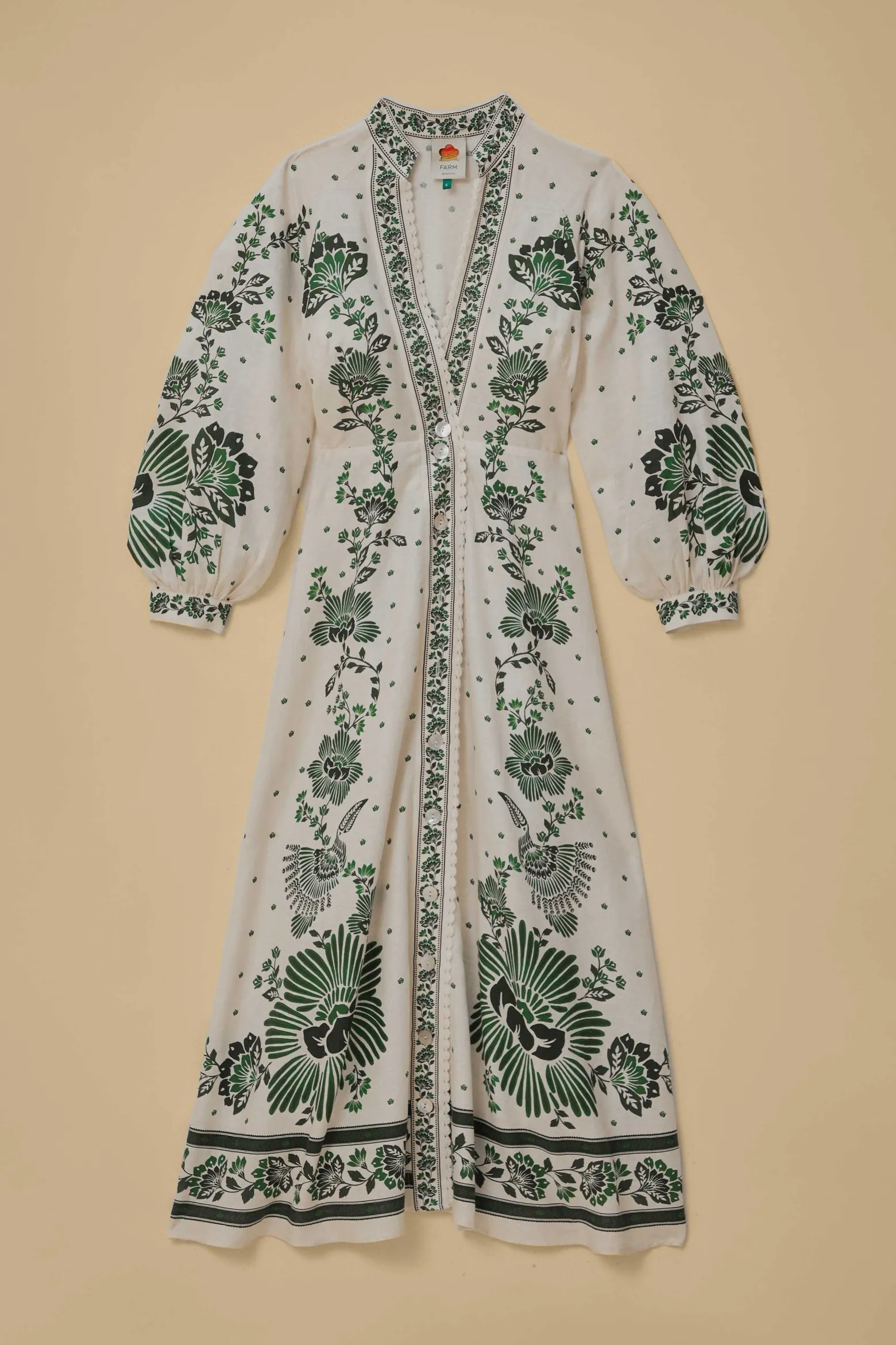 FOREST SOUL OFF-WHITE MAXI DRESS