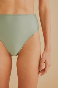 GREEN HIGH WAISTED BIKINI BOTTOM