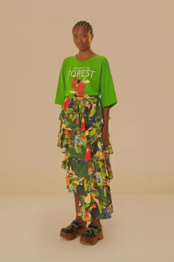  GREEN THE EYE OF THE FOREST ORGANIC COTTON T-SHIRT