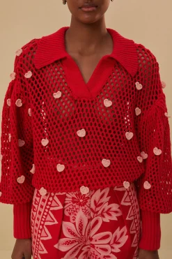  HANDMADE HEARTS KNIT SWEATER