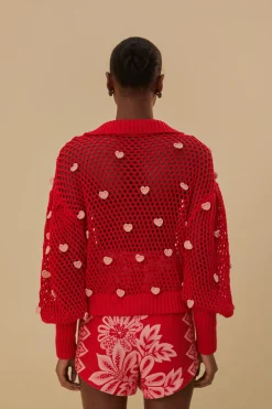 HANDMADE HEARTS KNIT SWEATER