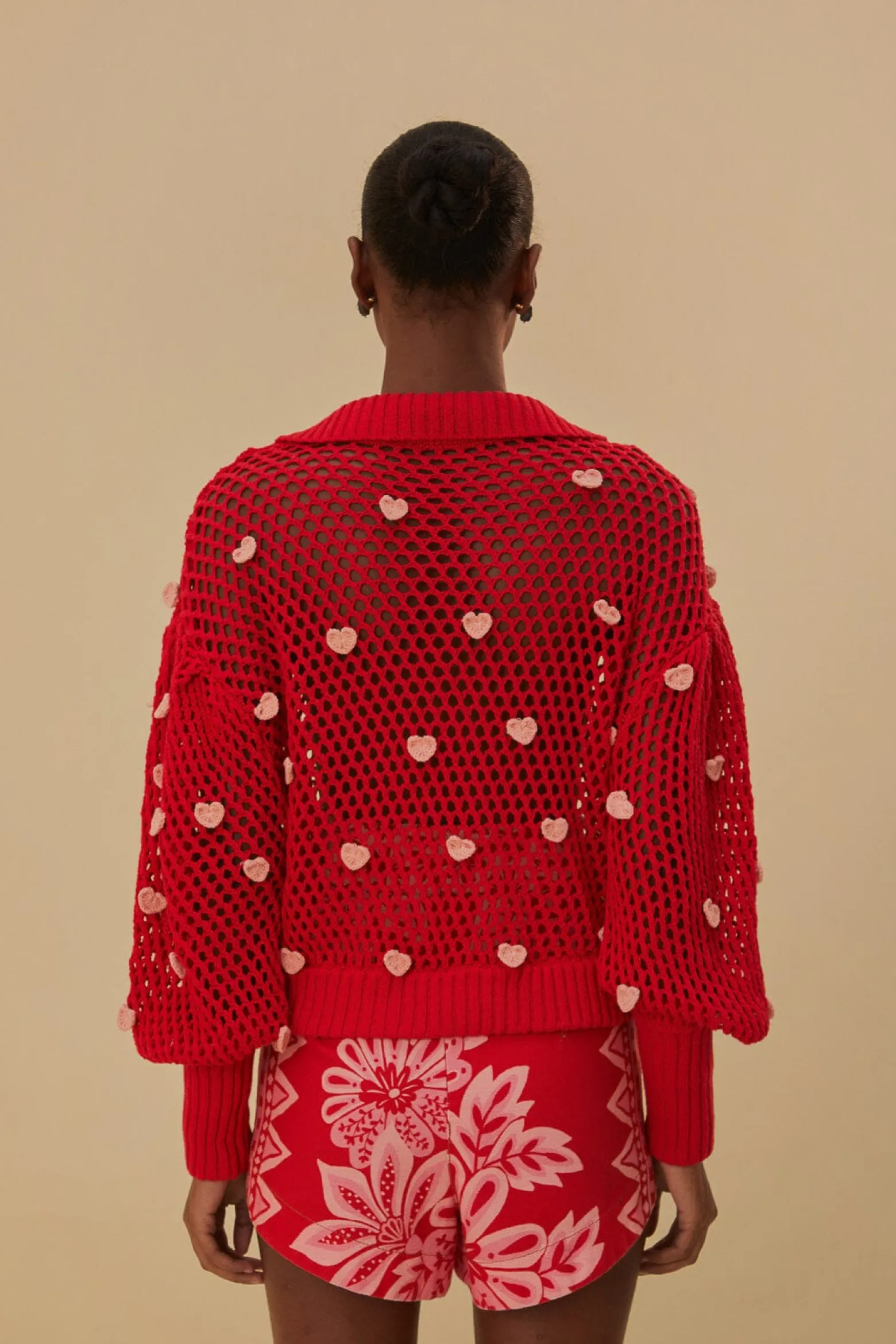 HANDMADE HEARTS KNIT SWEATER