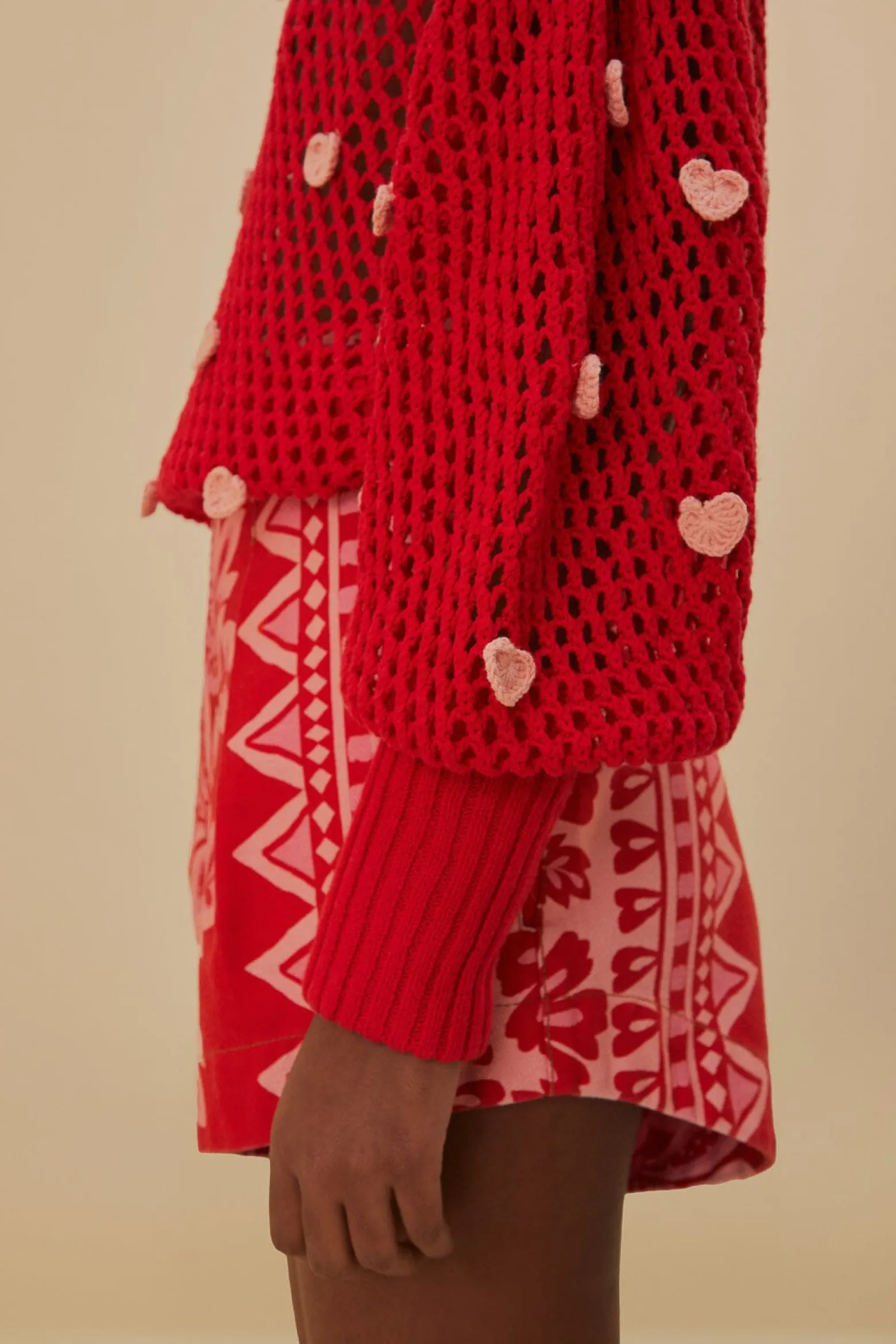 HANDMADE HEARTS KNIT SWEATER