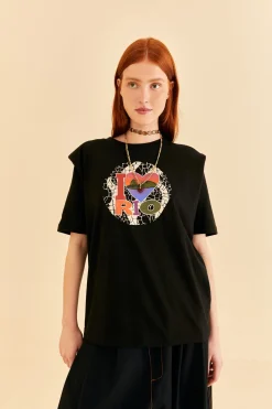 I LOVE RIO SHOULDER PADS ORGANIC COTTON T-SHIRT