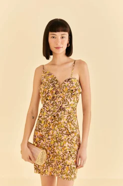  LIGHT PINK STAR FRUIT FLOWER MINI DRESS