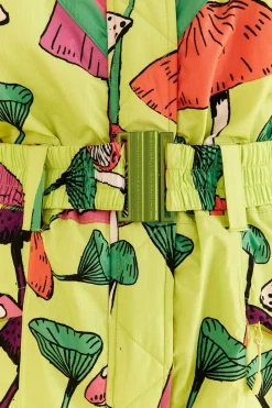 LIME GREEN NEW MUSHROOM SKI JUMPSUIT