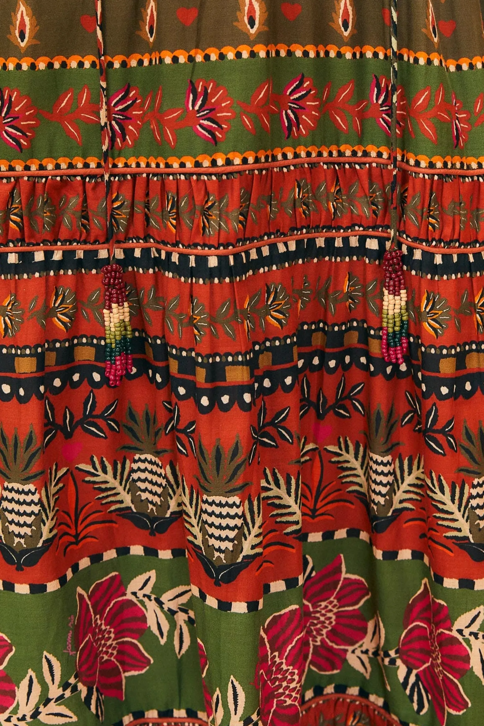 MULTICOLOR AINIKA FLORAL GARDEN MAXI DRESS