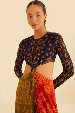 MULTICOLOR BANDANA DREAM CUT OUT MAXI DRESS