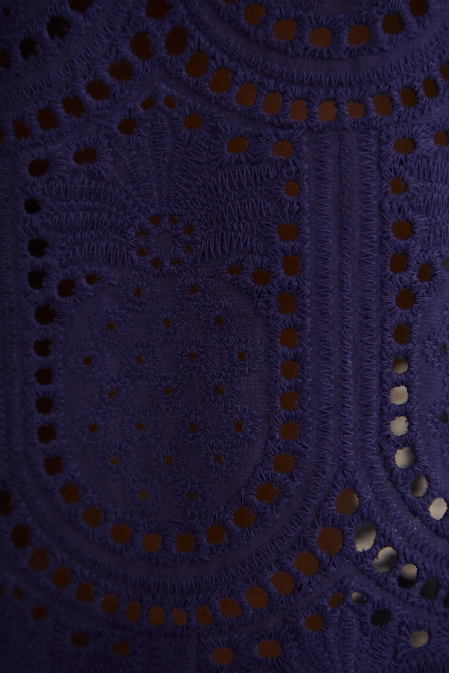 NAVY BLUE PINEAPPLE EYELET PANTS