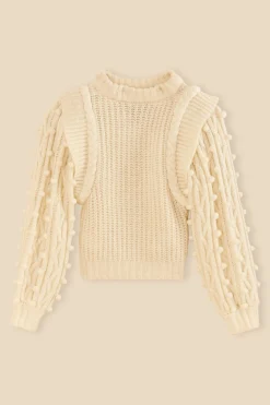  OFF-WHITE BRAIDED SWEATER