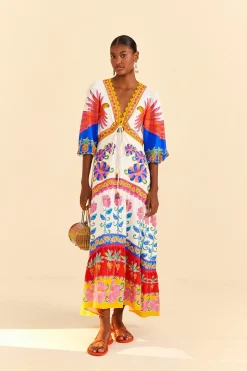 OFF-WHITE VIVID GARDEN MAXI DRESS