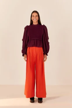ORANGE TAILORED PANTS