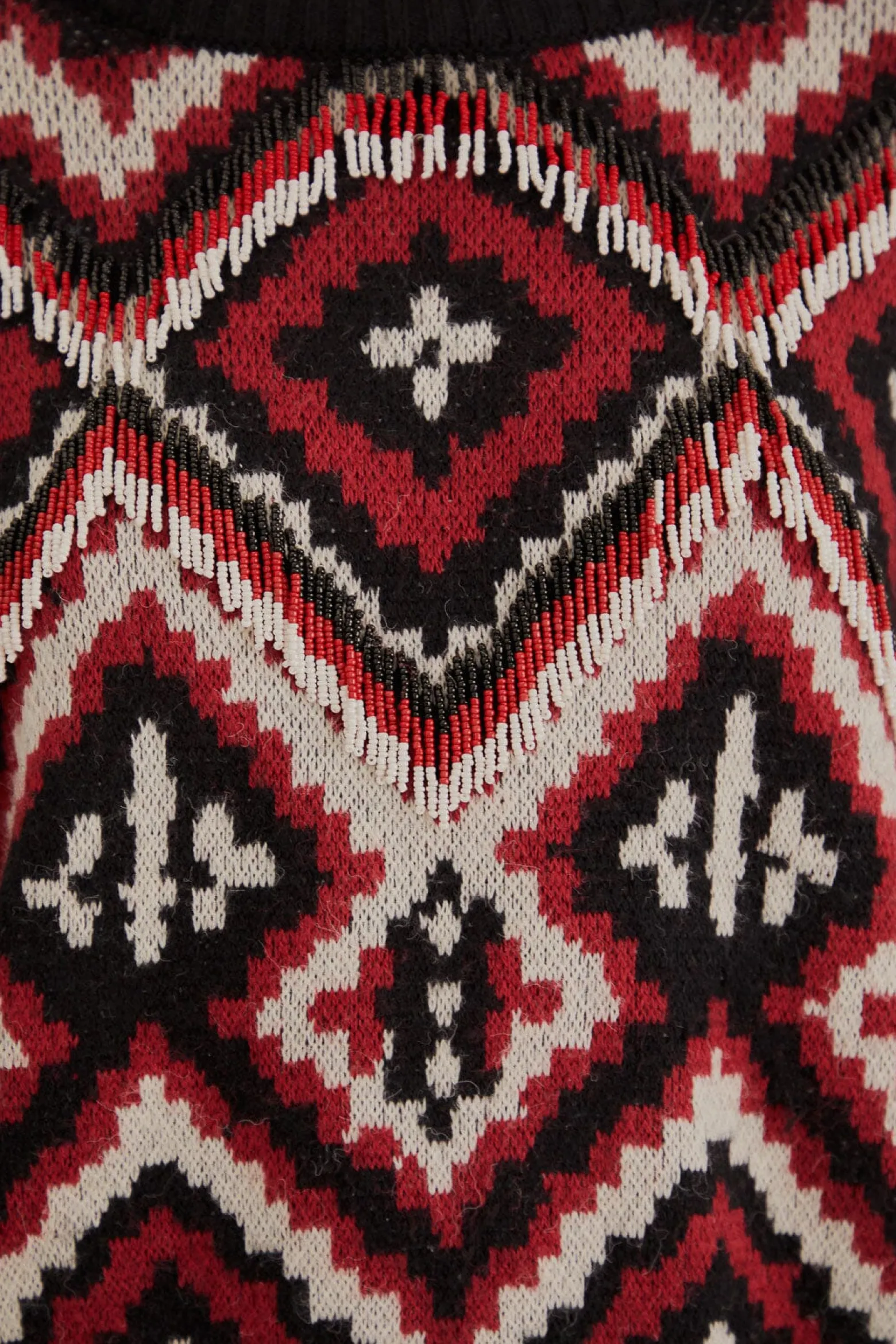 RAUTI BEADED KNIT SWEATER