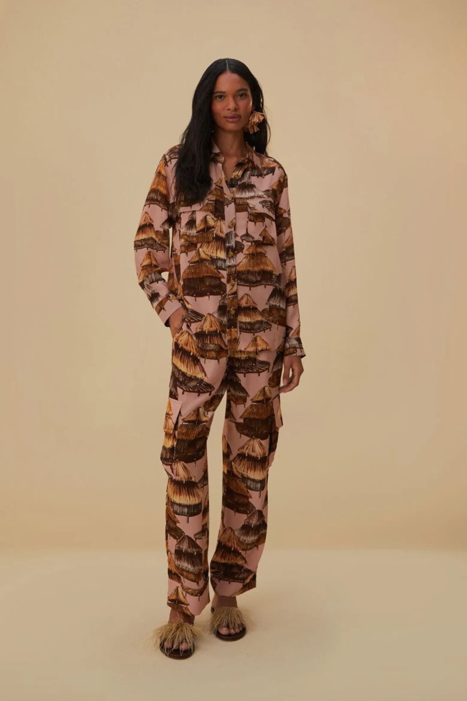 SHUHU BEIGE CARGO SHIRT