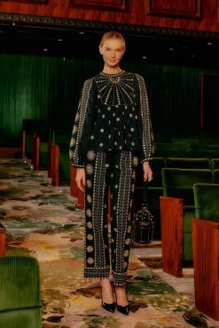SUN EMBROIDERED PANTS